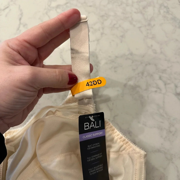 NWT Flower Bali Underwire Bra Beige 42DD - Picture 5 of 7